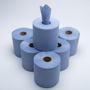 Wholesale High Quality ultra Absorbent Disposable Center Pull Paper Towel <strong>Blue</strong> Centrefeed <strong>Roll</strong> - Product Image 2