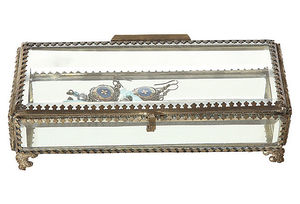 AIC Handmade Brass and Glass <b>Box</b> with <b>Black</b> Antique Finish Custom Size for Home Office Wedding Decorations - Product Image 3