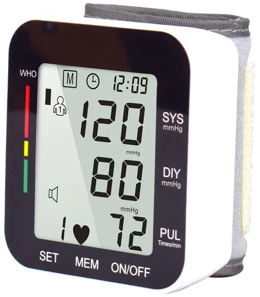 Monitor digital LCD portátil de ritmo cardíaco, monitor de presión arterial para la muñeca, precio al por mayor
