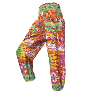 Multi-Color Boho Cotton Rayon Pantalon de yoga pour femmes Pantalon sarouel de style hippie Pantalon gitan d'inspiration indienne Hippy Tunes - Product Image 1