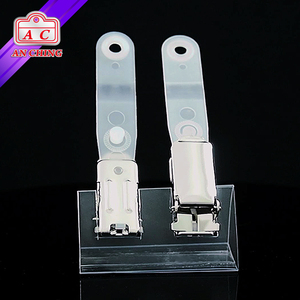 <b>Metal</b> ID <b>Card</b> Badge <b>Holder</b> Clip with Button Strap - Product Image 2