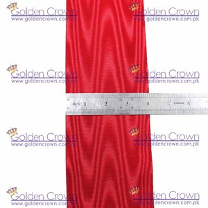 Ruban maçonnique Regalia Moire Rouge | Ruban de tablier maçonnique - Product Image 6