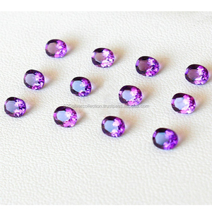 พลอยอเมทิสต์สีม่วงธรรมชาติแบบแฮนด์เมดอัญมณีทรงวงรีทรงตัดทรงรีแบบหลวม - Product Image 2