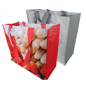 Sac de courses en PP tissé avec poignées en sangle PP et construction en tuyau en U, taille et couleur personnalisables, utilisation confortable, design agréable - Product Image 3