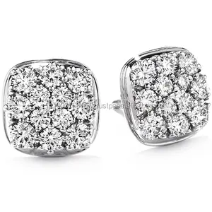 Pendiente de diamante de nuevo diseño 2013 con diamantes naturales blancos