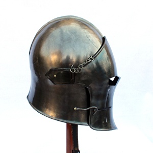 Alta calidad Venta de guerra Medieval antiguas Vintage épica oscuro Visored Barbuta portátil casco SAIWH919 - Product Image 5