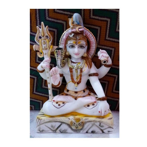 Handmade Makrana Marble <b>Shiva</b> <b>Statue</b> - Product Image 1