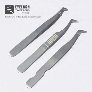 Pince à épiler d'extension de cils de volume russe en acier inoxydable durable en gros de haute qualité pointe pointue antistatique Durable lisse - Product Image 1