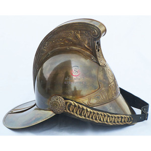 Casco de Bombero Victoriano Decorativo Coleccionable de Latón, Casco Histórico Británico de Bombero, Hecho a Mano, Duradero, Marrón - Product Image 2