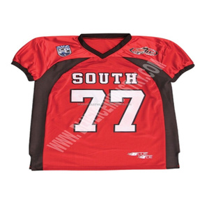 เสื้อฟุตบอลอเมริกันแบบกำหนดเอง ปักลาย Sublimated Tackle Twill พร้อมชื่อที่กำหนดเอง | |   การตัดแบบอัตโนมัติด้วยระบบตัดตามตัวเลขและแบบแปลน - Product Image 1