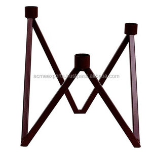 Portavelas geométrico moderno en rojo mate Diseño elegante para una decoración elegante del hogar e iluminación ambiental - Product Image 1