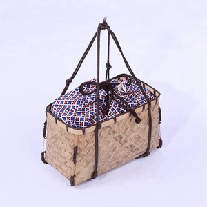 กระเป๋าถือไม้ไผ่แบบญี่ปุ่น คิโมโน ชิบอริ คินชัคุ - Product Image 4