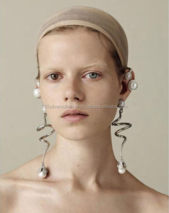 Perle de Pierres Précieuses À La Main Indien Bohème Printemps Femmes En Laiton Boucles D'oreilles - Product Image 2