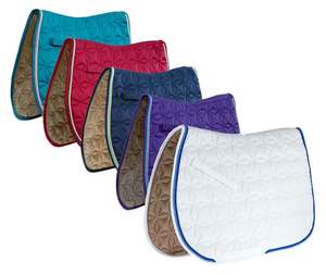 Cotton Blend Quilted Lightweight Breathable Sweat-Absorbing HD <b>Foam</b> Filling All-Purpose Saddle <b>Pad</b> for Horse Riding Daily - Product Image 6