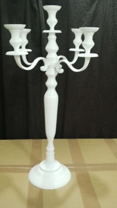Elegant Silver 5-Light Metal <b>Candelabra</b> Flower Bowl Customised Wedding TableTop Decor Candle Jar Lanterns Christmas Handmade - Product Image 4
