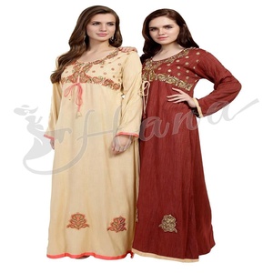 Vestido largo de Abaya de Dubái para mujer, caftán bordado, Farsha - Product Image 1