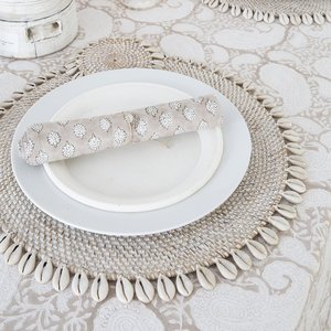 Meilleure vente au Vietnam sets de table en rotin tissé en céramique ensemble de sous-verres vaisselle en osier rotin chargeur assiettes artisanat - Product Image 5