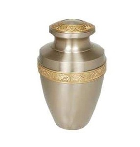 Urne funéraire pour cendres humaines de style américain, dernière conception, conteneur pour cendres d'adultes, vente en gros, urne en métal design, artisanat - Product Image 1