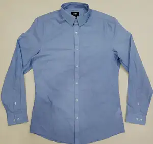 เสื้อเชิ้ตผู้ชายแขนยาวทรงพอดีตัวผ้าคอตตอนกันรอยยับแห้งเร็วผ้า100% นัลบรา - Product Image 1