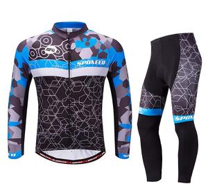 Maillot de cyclisme à manches longues pour hommes, imprimé Sublimation personnalisé, ensemble pantalon de vélo, vêtements de sport en Polyester, combinaison - Product Image 1