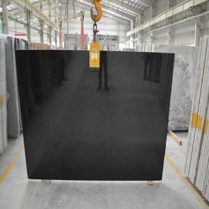 Dalle de granit noir absolu de style chinois pour sol extérieur de cuisine polie grande dalle ciselée sablée aiguisée flambée - Product Image 1