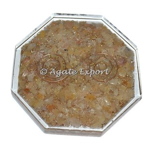 Placa de orgonita curativa de Aventurina amarilla, para Vastu - Product Image 1