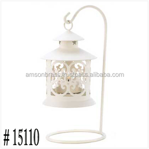 Gold Metal <b>Candle</b> Holder Lantern Nickle Plated Finished <b>Candle</b> Lantern Simple Glass Lantern Decor Moroccan - Product Image 4