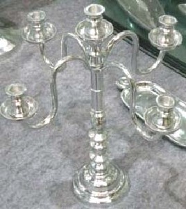 Candelabros de plata de 5 brazos, nuevo diseño, pieza decorativa de Metal para boda y hogar, otros candelabros, farolillos, tarros de velas - Product Image 2
