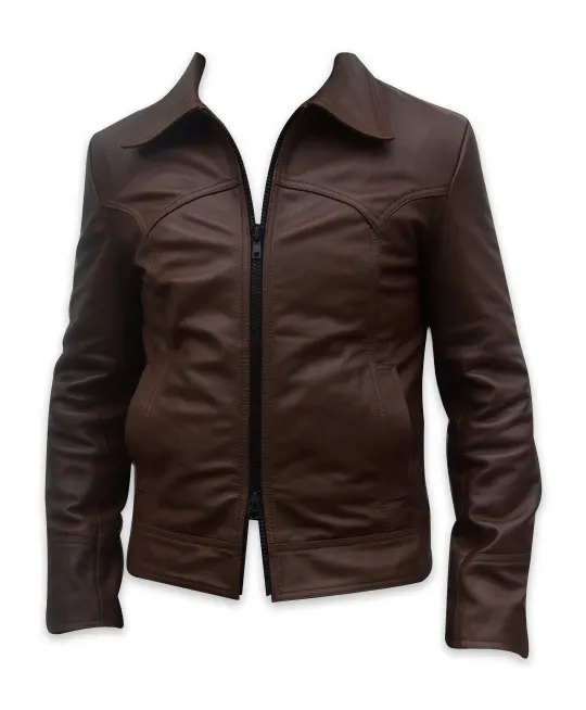 맞춤형 정품 가죽 자켓 도매 men_s_soft_aniline_dark_brown_leather_jacket _