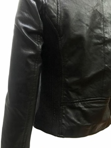 Nueva chaqueta de cuero de piel de oveja de invierno para mujer, ropa de abrigo de diseño único elegante con cremallera, superventas - Product Image 5