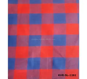 Vérifications multicolores sur tissu de flanelle de coton lourd pour les vêtements