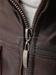 Chaqueta Bomber de Cuero para Hombre, Elegante Chaqueta de Invierno, Diseño de Piel de Vaca Transpirable con Cierre de Cremallera, Estilo Elegante de Talla Grande para Hombre - Product Image 3