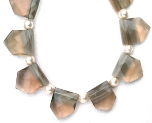 Piedras preciosas de fluorita Natural, facetadas, forma de pentagonal, Briolette, fabricación de joyas, colección de piedras, corte de estilo - Product Image 3