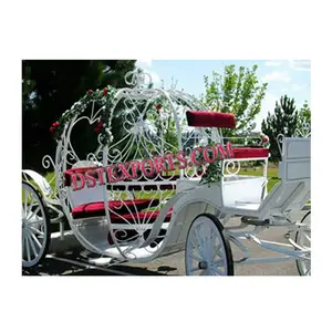 Nuevo Carruaje de Cenicienta Blanco y Rojo, Carruaje de Corazón de Cenicienta, Carruaje de Calabaza de Princesa Cenicienta - Product Image 1