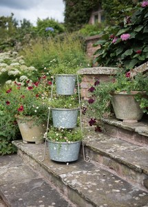 Galvanised Planter with <b>Stand</b> for <b>Planting</b> - Product Image 3