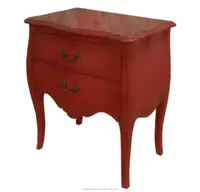 महोगनी लाल प्राचीन Nightstands बेडरूम फर्नीचर फ्रेंच शैली
