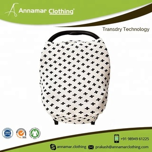 Unisex Organic Cotton Baby Car Seat Canopy Cover - Product Image 3