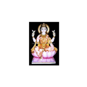 Coloured Makrana Marble Laxmi Mata Statue - Product Image 1