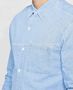 กางเกงยีนส์ผ้าฝ้ายเข้ารูปสำหรับผู้ชาย,เสื้อเชิ้ตยีนส์แขนยาวลำลอง - Product Image 4