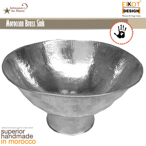 EXXOT DESIGN ผู้ผลิตโดยตรง ก๊อกน้ำทองเหลืองชุบโครเมียมแบบรูเดียว งานแฮนด์เมด 100% สไตล์โมร็อกโก สำหรับอ่างล้างหน้าในโรงแรม รับประกัน 1 ปี - Product Image 3