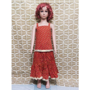 ชุดกระโปรงเด็กอินเดียทำด้วยมือ - Product Image 2