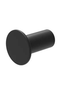 Crochet simple en acier inoxydable avec bouton rond en laiton mat - Product Image 2