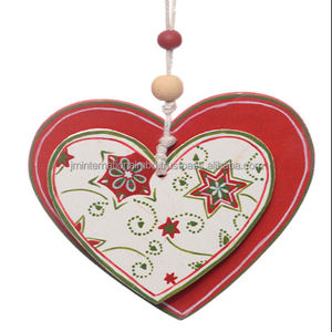 Adornos navideños colgantes de madera - Product Image 1