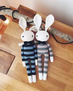 놀라운 토끼 인형 귀여운 토끼 장난감 크로 셰 뜨개질 인형