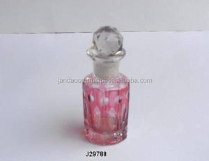 Flacons de parfum en verre taillé avec finition lustrée, flacon pour parfum, art du verre indien, flacons - Product Image 3