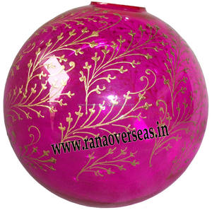 Hand Painted Large <b>Glass</b> Float Ball in Pink Coloured for Home Hotel Wedding Party and Garden - Product Image 3