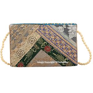 Sac à bandoulière en coton 100% fait à la main, style bohème indien Banjara, multicolores, brodé, sac à main - Product Image 2