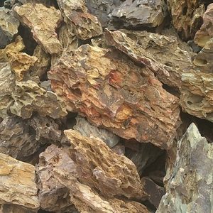 A buon mercato decorativo Seiryu nero marrone drago acquario pietra roccia