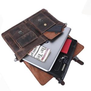 Maletín de Cuero Genuino Estilo Vintage Hunter, Bolsa para Portátil, Bolsa Ejecutiva, Bolsa de Mensajero para Hombre - Product Image 3