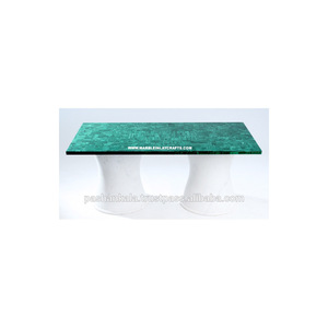 Rectangular de malaquita de comedor mesa de comedor superior - Product Image 1